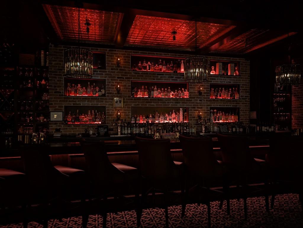 The bar at Artemis Speakeasy